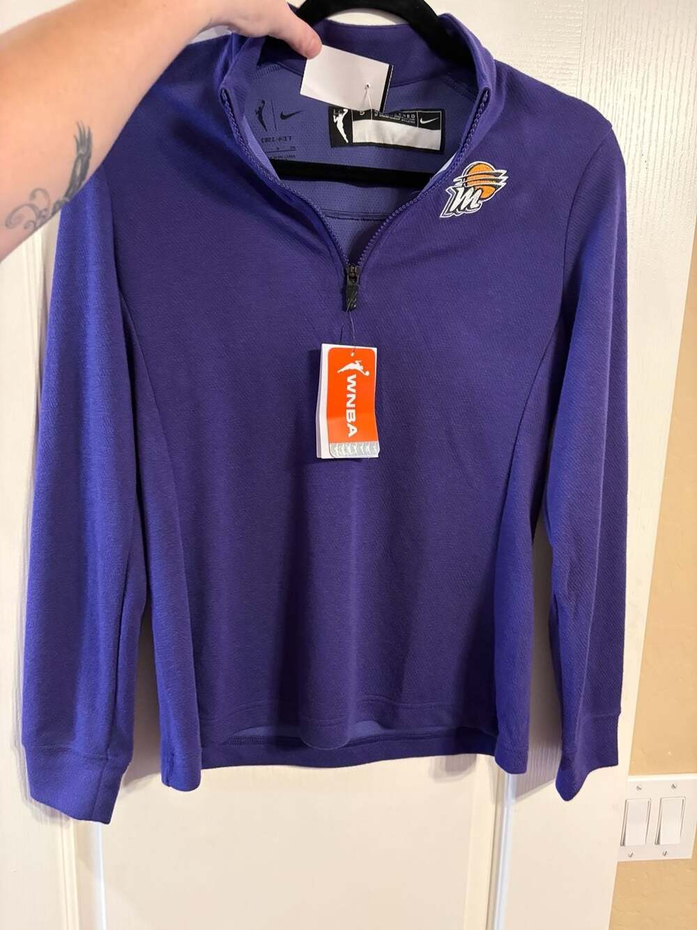 NWT Nike Phoenix Mercury Quarter-Zip Pullover Women’s Size S Purple WNBA